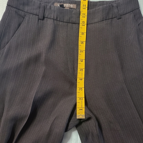 CARRIERE Black Pants Wide Leg w Pinstripe - Picture 7 of 11